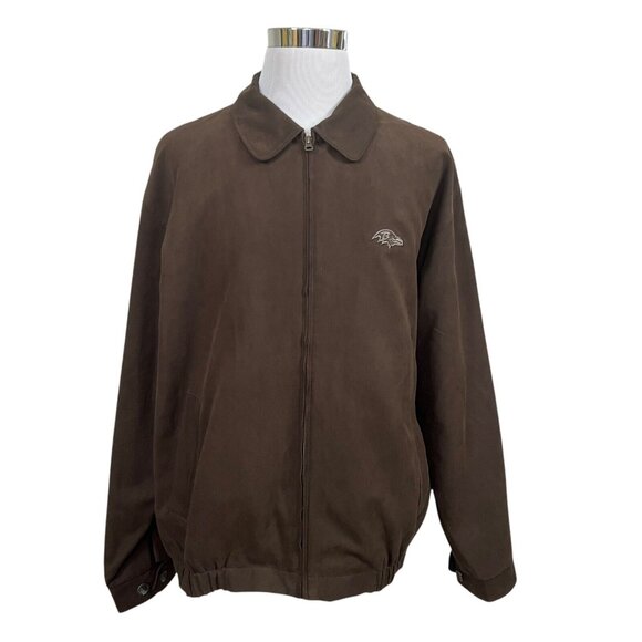 Baltimore Ravens Cutter & Buck Mens XXXL 3XL Coat Jacket Brown Lightweight - Picture 1 of 10